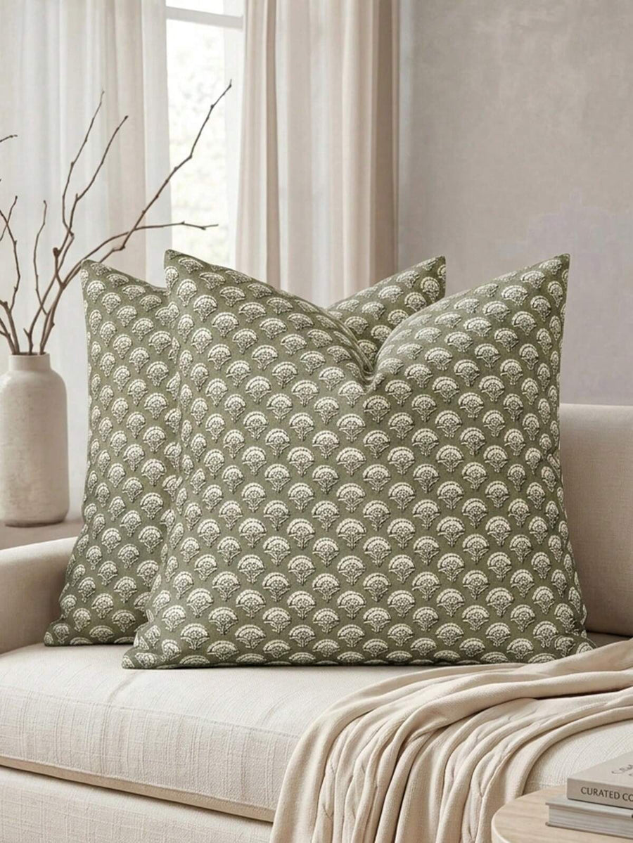 1 Set Unisex Retro Floral Throw Pillow Cover, Bohemian Style Farmhouse Printed Cushion Cover, Suitable For Modern Spring Home Decor Sofa Bed Living Room
